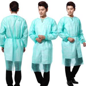 Quality Water Repellent Disposable Patient Gowns , Disposable Chemical Suit Anti Oil for sale