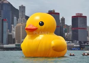 China Outdoor Water Advertising Inflatable Duck Model Big Yellow Rubber Duck For Commercial on sale