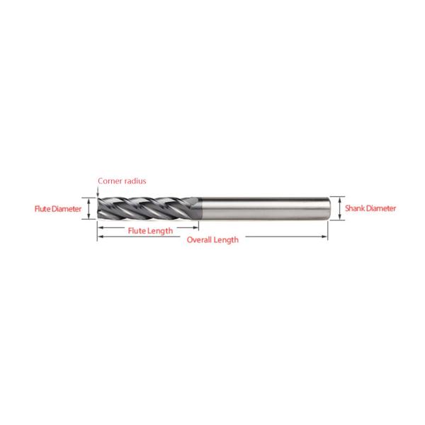 Specification Of Solid Tungsten Carbide Corner Radius End Mills For Graphite