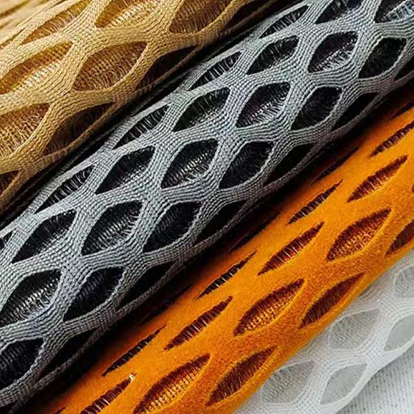 Breathable 100% Polyester Sports Mesh Fabric 3D Mesh Fabric 10MM - 20MM