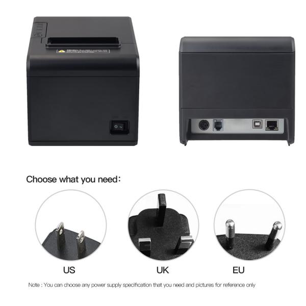 YHDAA POS 80mm Thermal Printer USB LAN Bluetooth Wifi Interfaces