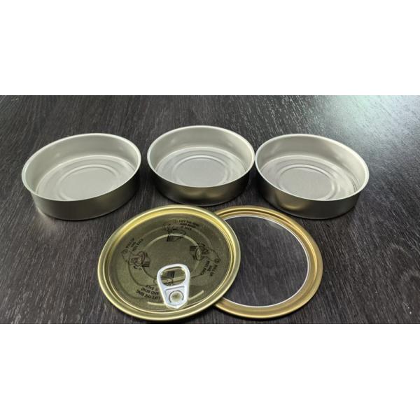 D99x27mm Plain Empty Metal Tin Can With Easy Open Lid , Round Tin Can For Fish / Soup / Beef / Mussel / Pineapples / Tomato Paste Packaging