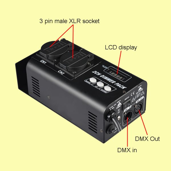 2Ch Digital DMX Dimmer Controller for LED Light