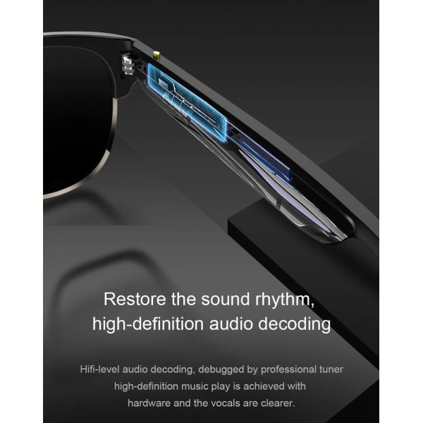 Audio Eyeswear Smart Bluetooth Glasses Anti-Glare UV400 Support ISO Android