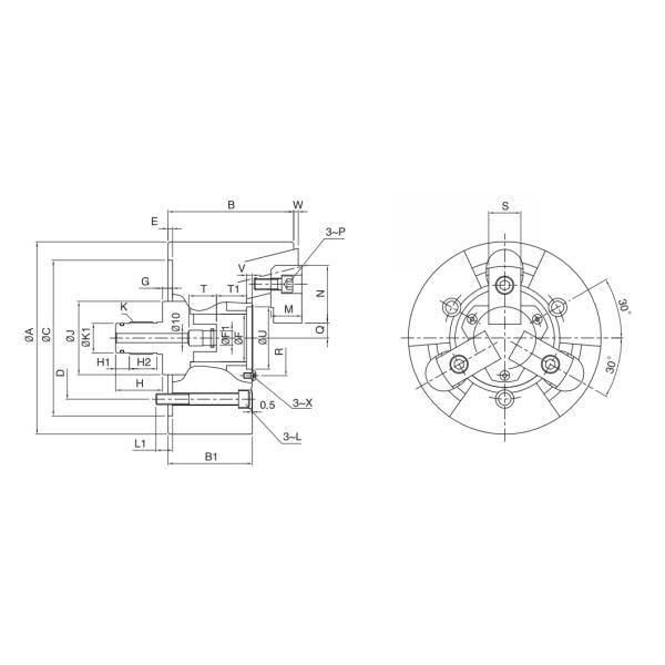 3A-K PULL LOCK POWER CHUCK