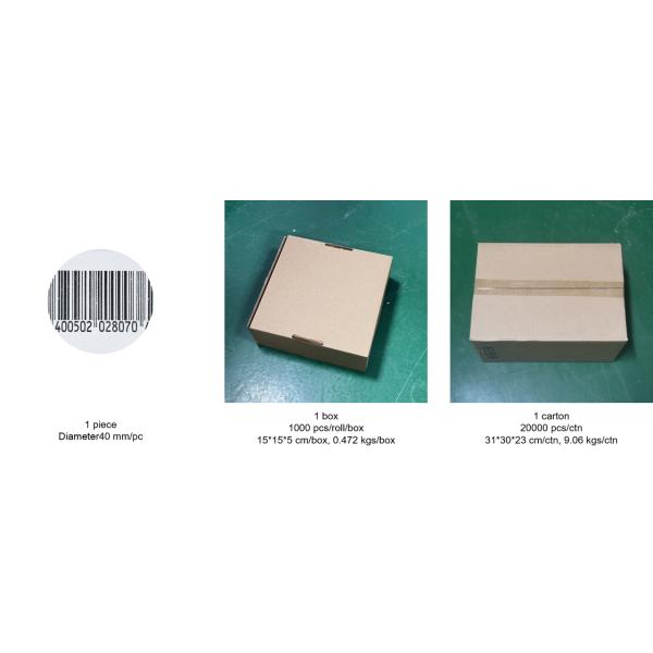 8.2MHz EAS RF Soft Security Tags Round Diameter 40mm With Bar Code