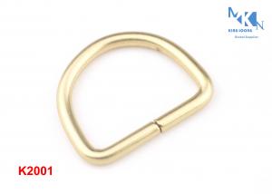 Quality Iron Material D Ring Buckle Light Gold Color Polished Hanging Plating For Canvas Pet Belt for sale