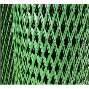 Plastic Sprayed Green Expanded Wire Mesh Diamond Shaped 20x40mm