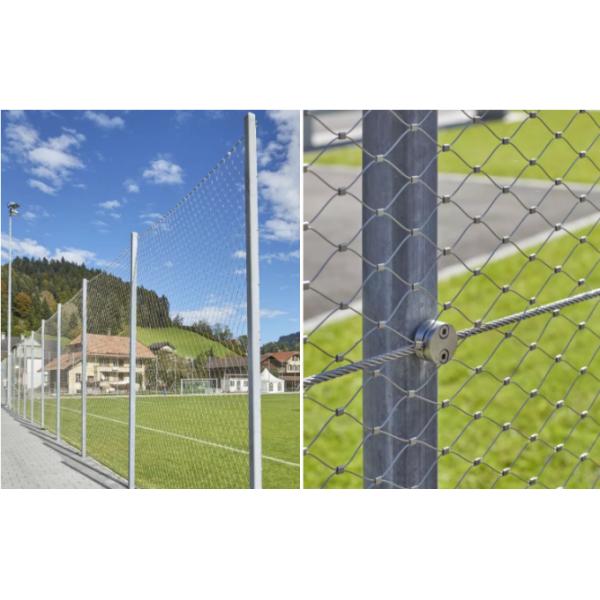 Architectural Fence X Tend Wire Rope Mesh , Flexible Stainless Steel Cable Mesh 5