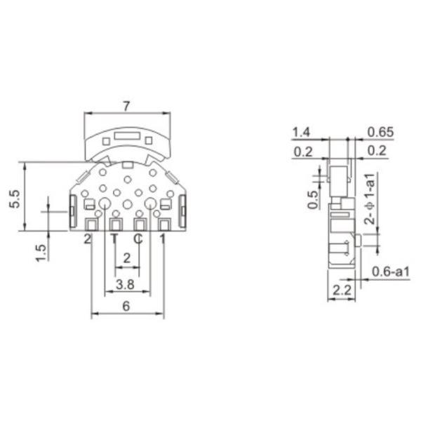 Hinge Lever Multi Directional Switch ENEC Approved For medical equipment