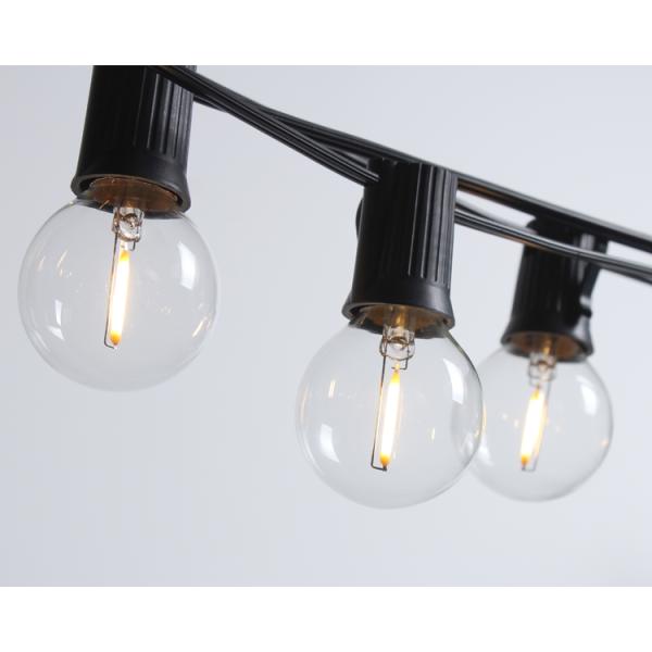 3M Connectable Outdoor String Lights G40 Globe Patio Lights Edison Glass Bulbs WaterproofE12 Socket Base Hanging Light Garland
