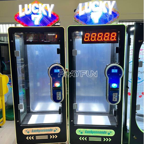 Playfun Lucky 7 Prize Machine Count Time Challenge Machine Cut Big Doll Toy Vending Game Machine