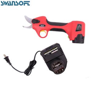 Swansoft 2.5CM Battery Orchard Pruner cordless electric pruning shears working