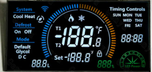 3.3V VA LCD Display Panel with 105(W)*51(H) mm Viewing Area and 12 O'clock Viewing Angle for High Contrast Applications