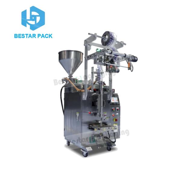 How to pack honey sachet (Bestar small liquid 3 side seal packaging machine) BSTV-160S