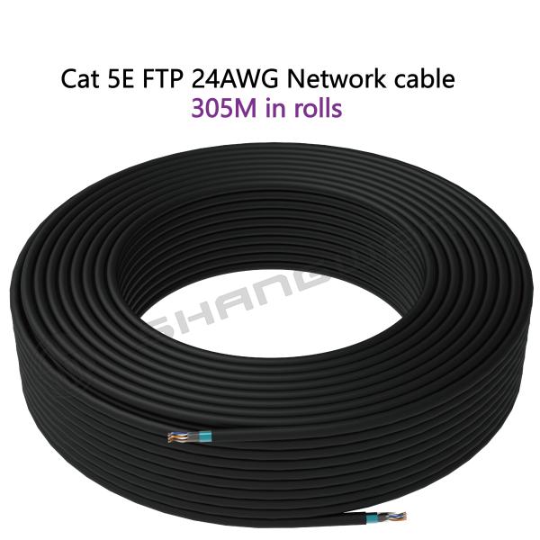 Cat5e FTP Ethernet Network Internet Patch Cord Cable RJ45 24AWG 4P 4pair CE UL Multiple Copper Twist Soft CCA BC Conductor