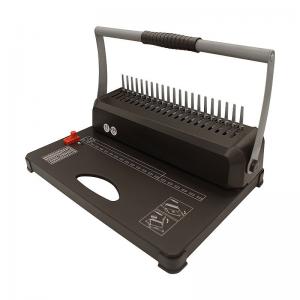 China 21 Holes Comb Book Binding Machine For Office Manual Hole Size 3*8mm Rubber Ring on sale