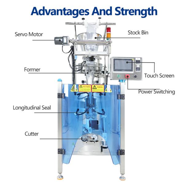 Vertical Granule Powder Sachet Packaging Machine Multifunctional for Detergent