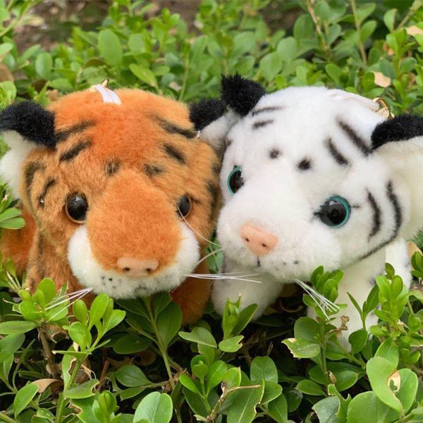 EN71 15cm Simulation Siberian Tiger Plush Doll