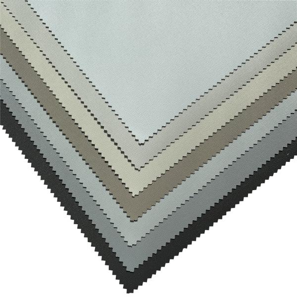 White Grey Cream 100% Polyester Blackout Roll Pull Down Blinds Fabrics for Bathroom Window