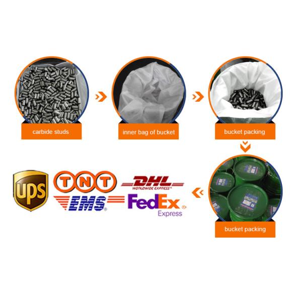 High Density Long Worklife Grade RX650 HPGR Tungsten Cemented Carbide Studs / Rolling Machine Studs