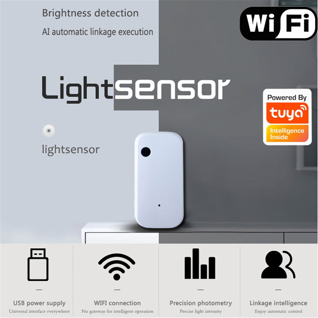 Quality Light Sensor Brightness Detection AI Automatic Linkage Execution(LS-SZ1) for sale
