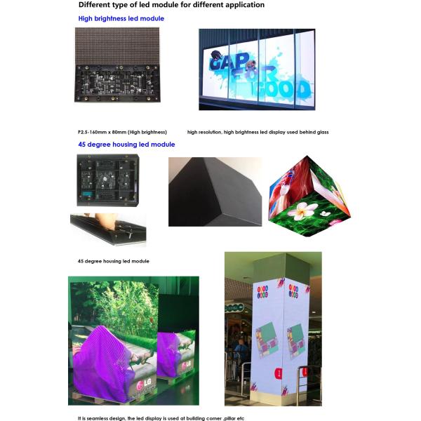 Flexible P2.5 Indoor LED Display Module 128x64 64x64 Rental Fixing FCC CCC Approved