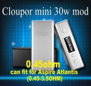 Quality vv vw ecig mod Cloupor mini 30w box mod with high quanlity for sale