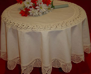 round crochet tablecloth white round tablecloths, Corcheted Lace Table linen, Tablecloth