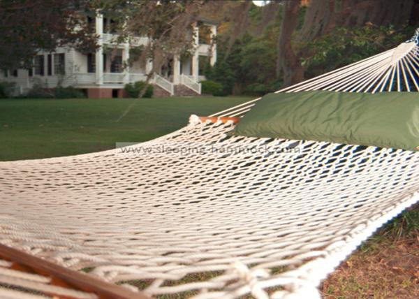 Buy Lightweight Bright White Soft Spun Polyester Rope Hammock W Stand For Family Leisure Time at wholesale prices