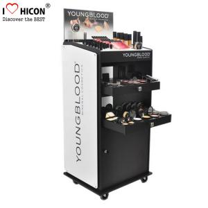 Quality Custom Floor Standing Cosmetic Display Stand Movable For Point Of Sale Retail for sale