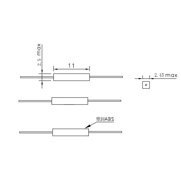 plastic reed switch for PS-10110-NO(2.45*11MM)