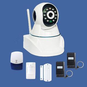 Quality GSM alarm IP camera system supporting TCP/IP internet protocol built-in web server for sale