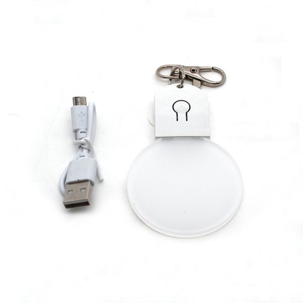Custom Acrylic LED Light Up Keyring Blanks Sublimation Light Keychains