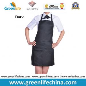 China Classic black promotional plan aprons in stock ready for customized logo advertisment need on sale