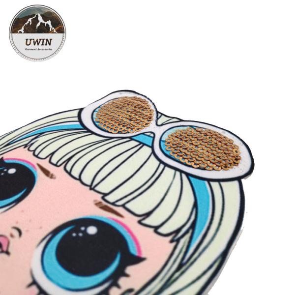 Handmade LOL Woven Badges Personalised , Eco Friendly Sequin Custom Printed Patches