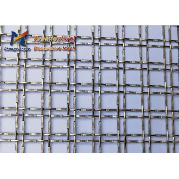 2.0mm Ceiling Architectural Woven Wire Mesh Electrolytic Polishing