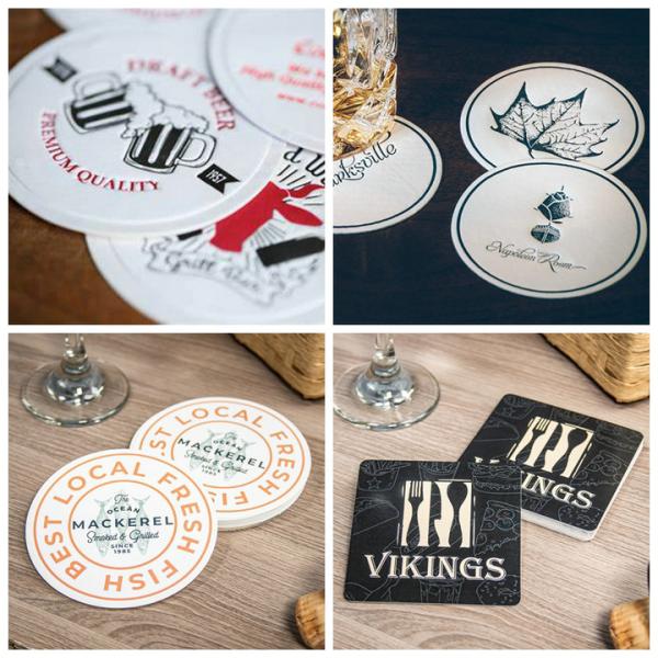 Natural Wood Pulp Uncoated Coaster Paper 0.7MM 1MM For Beer Mat Pads