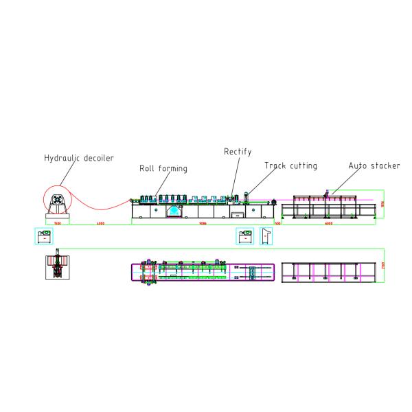 1.6 - 1.2mm Solar Roll Forming Machine with 65mm solid shaft