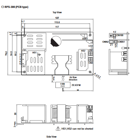 RPS-300-24 Switching Power Supply MEANWELL