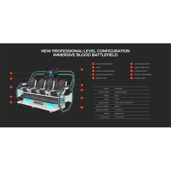 Theme Park Roller Coaster 9d Vr Simulator 4 Player Arcade Machine 9d Vr Chair Cinema
