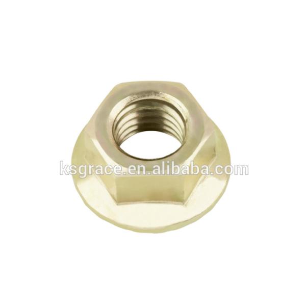 Carbon Steel Hexagon Flange Nuts Hexagon Locking Nuts With Flange Flower Teeth Non Slip Nut