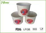 16oz Disposable Paper Bowl For Ice Cream / Frozen Yogurt , Double PE coated