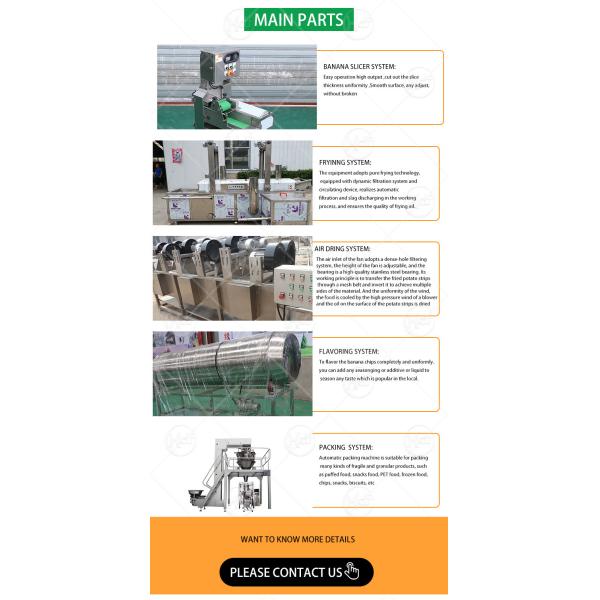 Automatic Stand Up Banana Chips Making Machine For Plantain Banana Chips