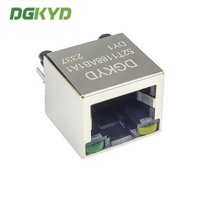 DGKYD52T1188AB1A1DY1 8P8C RJ45 Connector 180° Vertical Interface Without Light