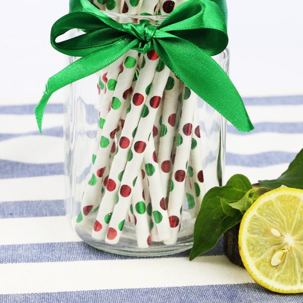 Green foil pattern FDA Certificate Biodegradable Paper Straws Food-grade Recyclable Printed Eco-friendly Paper Straws