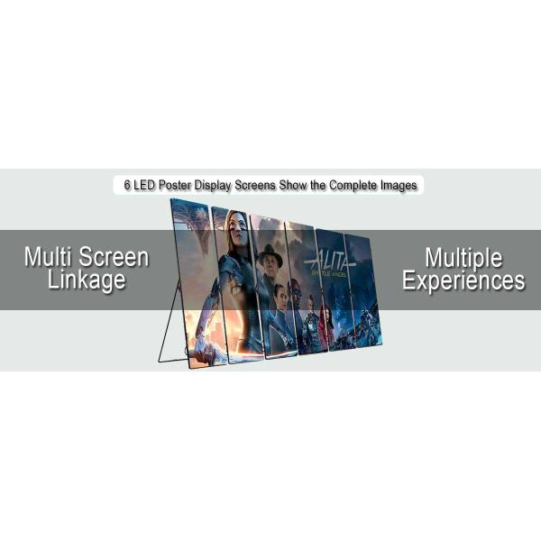 6 LED Poster Display Screens Show the Complete Image Simultaneously