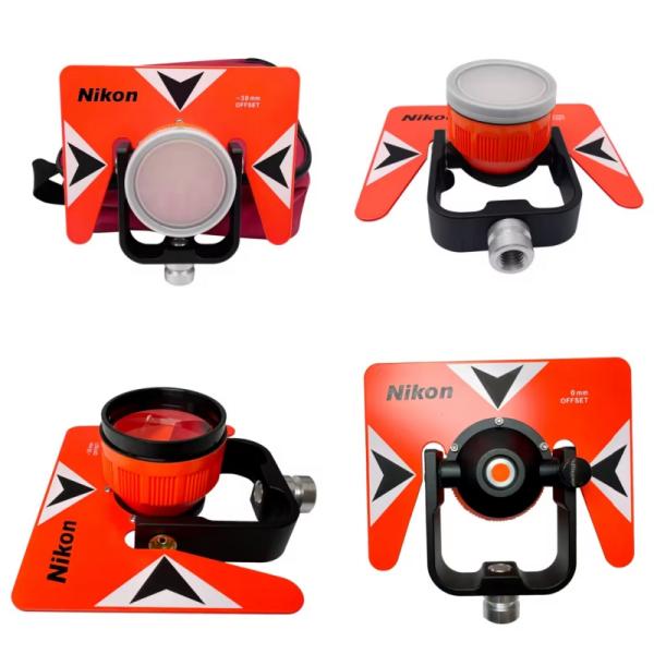 Single Prism AK18 Applicable to the Nikon South Trimble Top-C Sokk-ia Series Total Station Prism Measurement with A Soft Bag