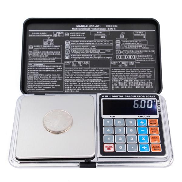 LCD 6 in 1 Multi-function Digital Scales Electronic 0.01*500g weight balance With Palm Calculator Design for silver jewelry