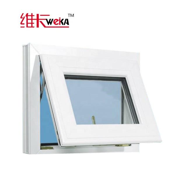 Residential White UPVC Awning Window 32x14 For Basement